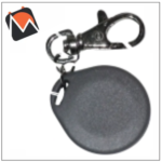 Foto de llave ProxKey redonda, gris con llavero